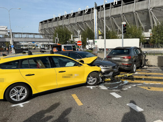 Stadt St.Gallen SG: Verkehrsunfall mit drei involvierten Fahrzeugen
