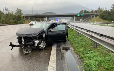 A3 in Benken – Unfall infolge Sekundenschlafs