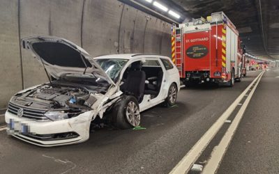 Göschenen UR – Verkehrsunfall im Gotthard-Strassentunnel fordert drei Verletzte