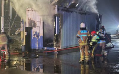 Roveredo GR – Container vollständig ausgebrannt