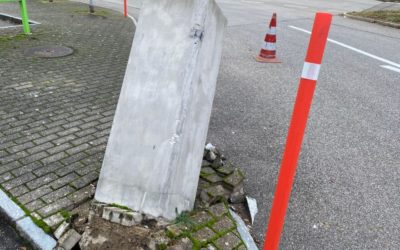 Rastplatz Gunzgen Süd bei Kappel SO – Fahrzeug kollidiert mit Betonelement
