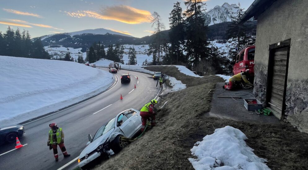 Cunter GR / N29 – Verkehrsunfall fordert zwei Verletzte