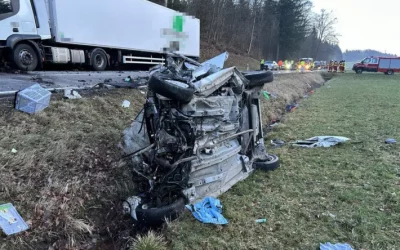 Rottenschwil AG – Zwei Tote bei Frontalkollision mit einem Lastwagen