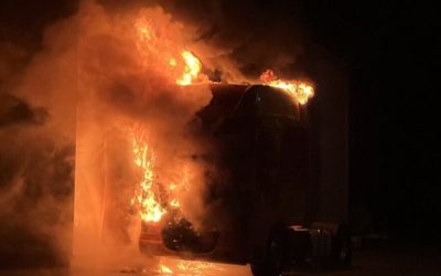 Münchwilen AG – Fahrerkabine von Lastwagen brennt lichterloh
