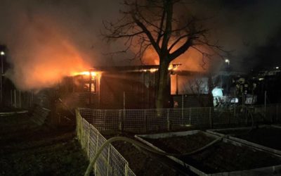 Gerlafingen SO – Gartenhaus in Vollbrand