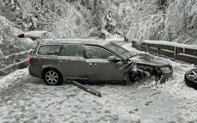 Schwarzenberg LU – Auto prallt in Holzleitplanke – zwei Personen verletzt