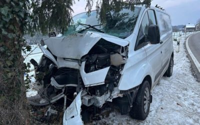 Hohentannen TG – Lieferwagenfahrer (25) wegen Sekundenschlaf verunfallt