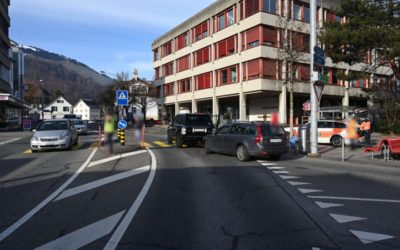 Buchs SG – Auffahrunfall vor Fussgängerstreifen – eine Person verletzt
