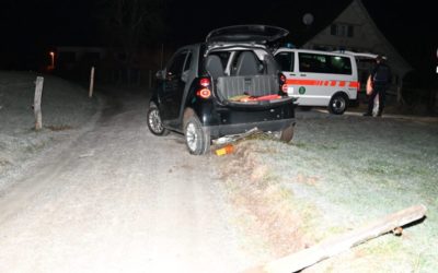 Gossau SG – 27-jähriger prallt mehrfach mit Auto in Strasseneinrichtung – fahrunfähig