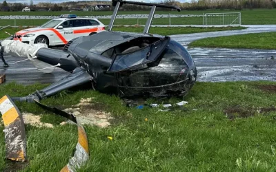 Sitterdorf TG – Helikopter beim Landeanflug verunfallt