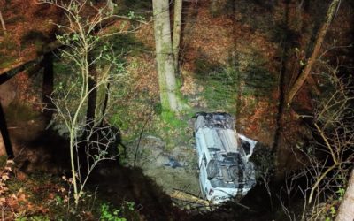 Unfall bei Reute AR – Lieferwagen stürzt 45 Meter in die Tiefe – zwei Verletzte