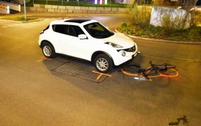 Stadt Chur GR – Velolenker (29) fährt falsch in den Kreisel und wird erfasst
