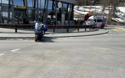 St. Moritz – Sturz im Kreisel