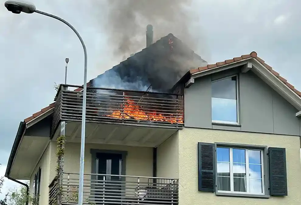 Münsingen BE – Brand in einem Einfamilienhaus