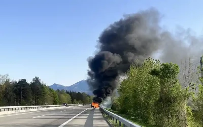 Sargans SG – Fahrzeugbrand auf Autobahn