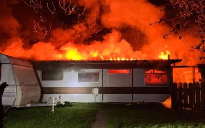 Olten – Wohnwagen durch Brand komplett zerstört