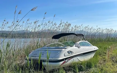 Wangen SZ – Boot am Ufer gestrandet