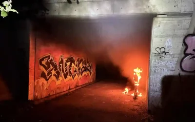 Stadt St.Gallen – E-Scooter steht in Flammen