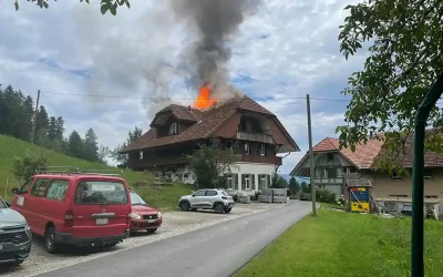 Ranflüh BE – Dachstockbrand in Einfamilienhaus