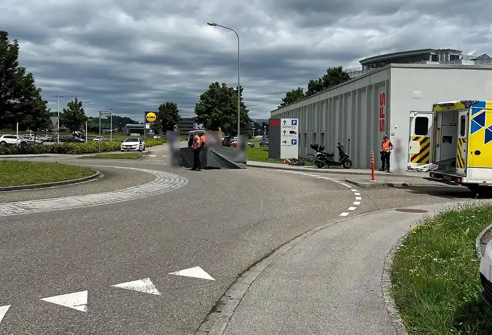 Widnau SG – Selbstunfall mit Motorrad – alkoholisiert