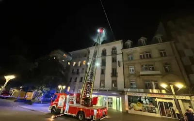 Brand in der Innenstadt von Freiburg