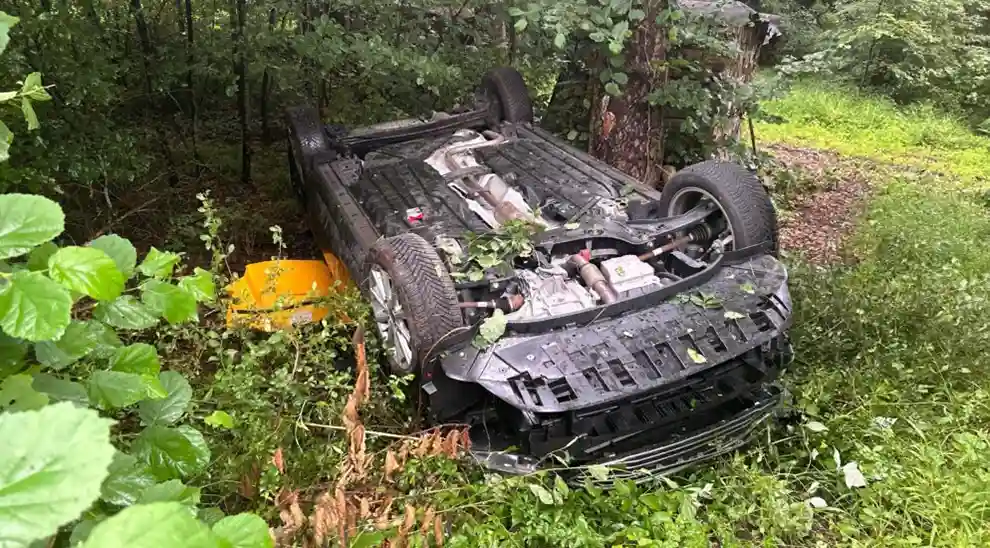 Dörflingen SH Auto kollidiert mit Unterholz