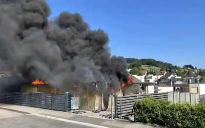 Beinwil am See AG – Brand in Gartenbaubetrieb