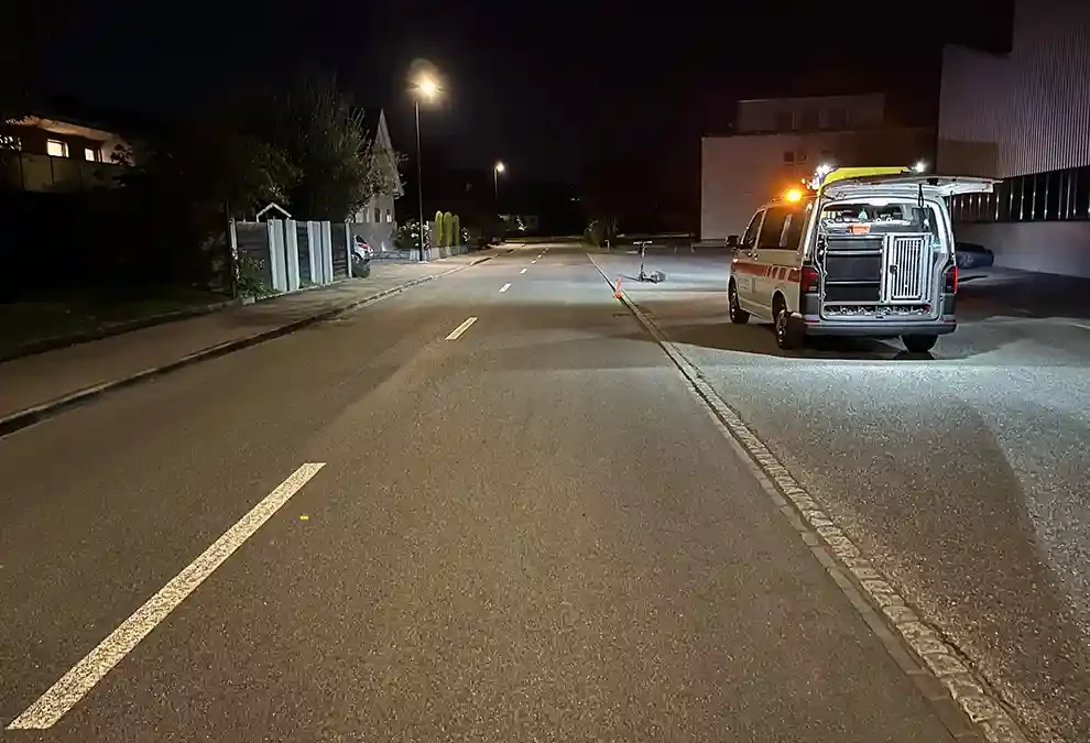 Oberriet SG – Selbstunfall mit E-Scooter