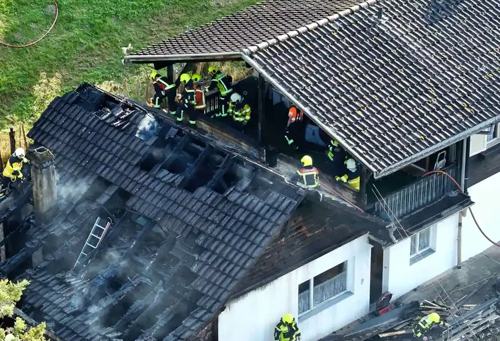 Oberterzen – Brand von Hausanbau