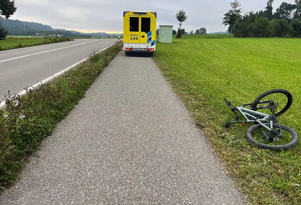 Oberbüren SG – Sturz von zwei Velofahrerinnen