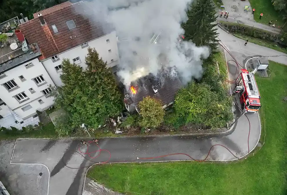 Bronschhofen SG – Brand von Abbruchliegenschaft