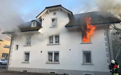 Menziken AG – Wohnhaus nach Brand nicht mehr bewohnbar