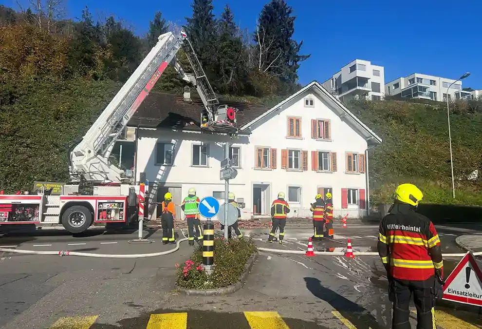 Heerbrugg SG – Brand von leerstehenden Einfamilienhaus