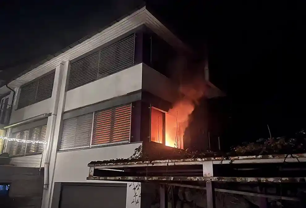 Lichtensteig SG – Brand in Schlafzimmer