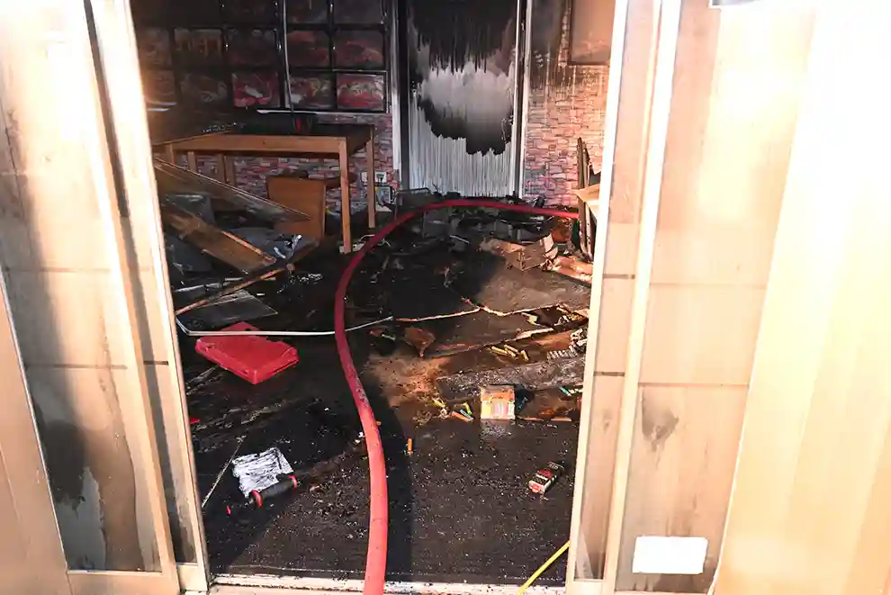 Brand in einem Restaurant