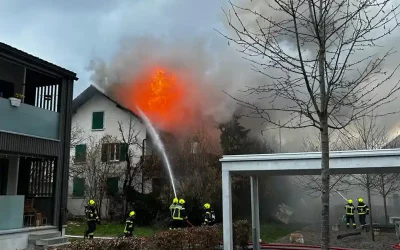 Erlinsbach AG – Brand zerstört Wohnhaus