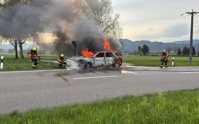 Diepoldsau SG – Fahrzeugbrand