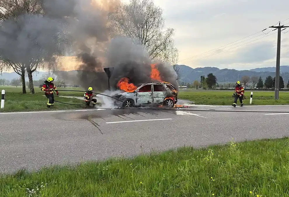 Diepoldsau SG – Fahrzeugbrand