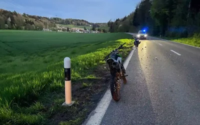 Kölliken AG – Mit vorschriftswidrigem Motorrad verunfallt