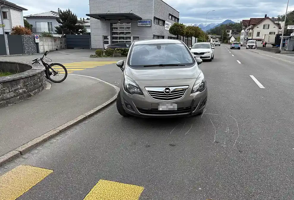St. Margrethen SG – Verkehrsunfall zwischen Auto und E-Bike