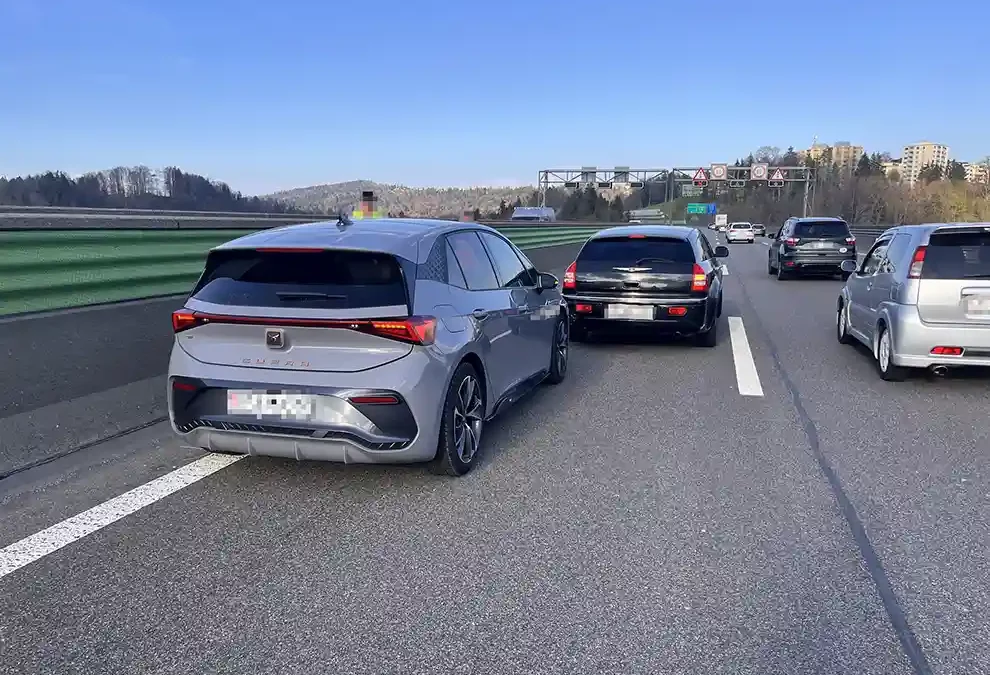 St.Gallen – Stau auf Autobahn nach Auffahrkollision