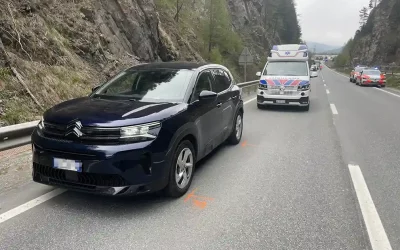 Celerina GR – Radfahrer zu spät wahrgenommen