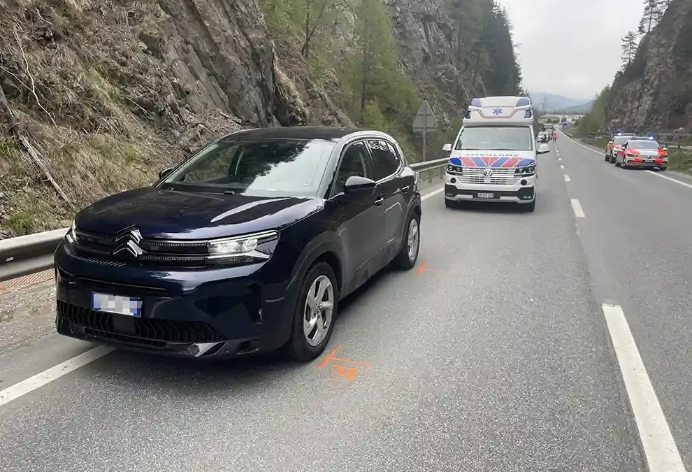 Celerina GR – Radfahrer zu spät wahrgenommen