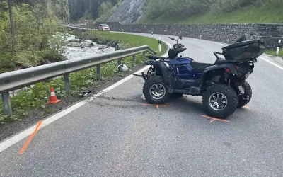 St. Antönien GR – Selbstunfall mit Quad fordert verletzte Person