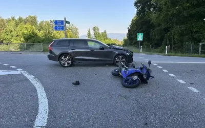 Buchs AG – Motorradfahrer bei Kollision verletzt