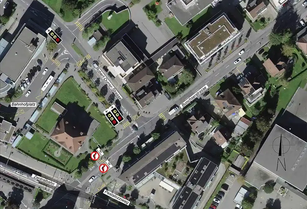 Testbetrieb mit Ampeln bei Verzweigung in Stans NW startet am 19. Mai