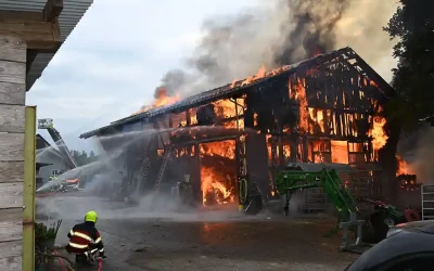 Waldkirch SG – Brand einer Scheune