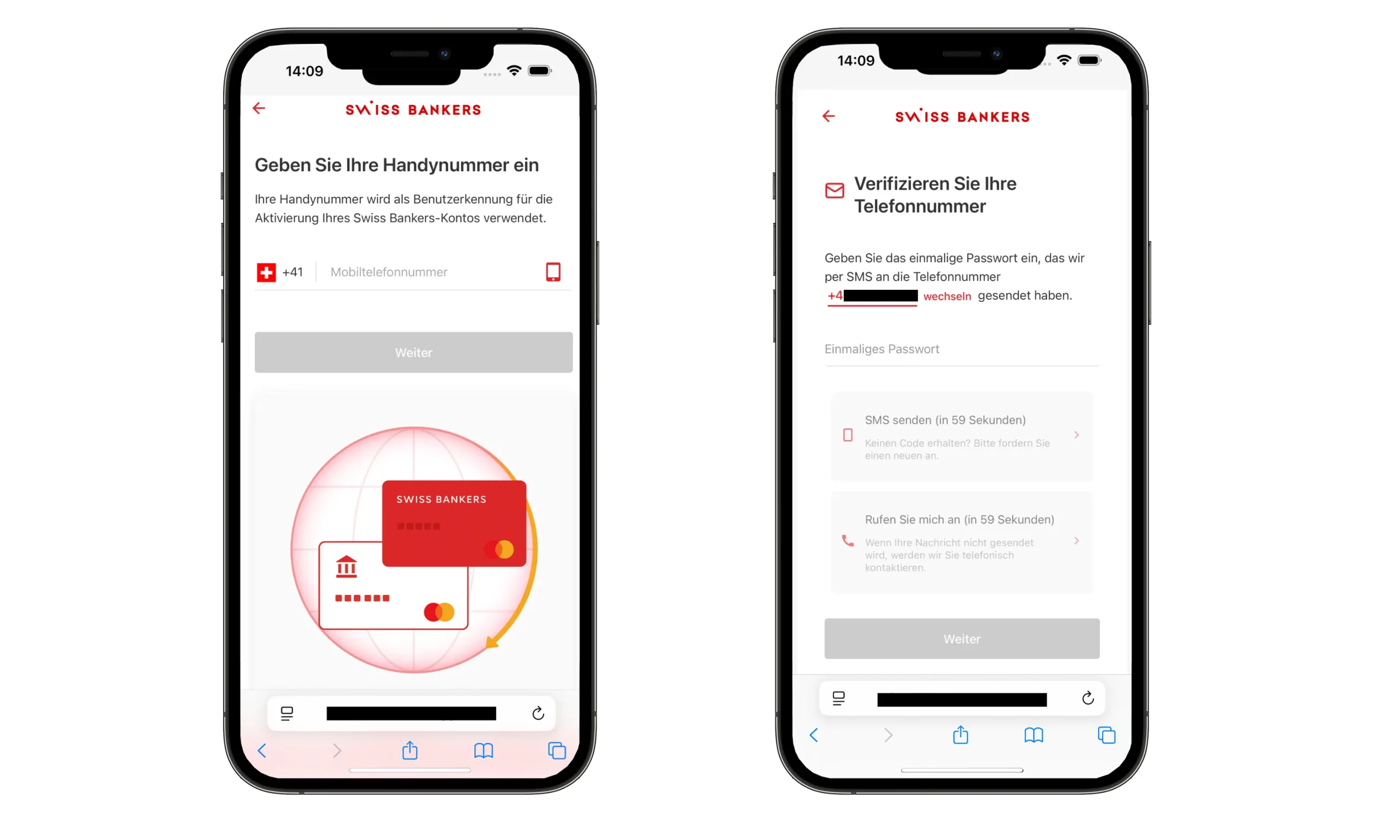 Wird kein Mobilgerät erkannt, erscheint ein QR-Code mit der Aufforderung, diesen zu scannen, um die Seite auf einem Smartphone zu öffnen.