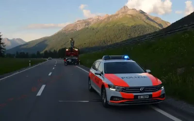 S-chanf GR –  Motorradfahrer bei Sturz verletzt