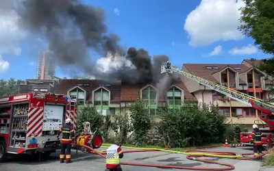 Freiburg – Brand eines Gebäudes in Châtel-St-Denis